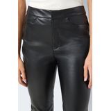 Broek - Effen - Imitatieleder - High Waist - Regular Pasvorm