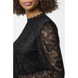 PIECES Blousetop PCOLLINE met Kant Zwart