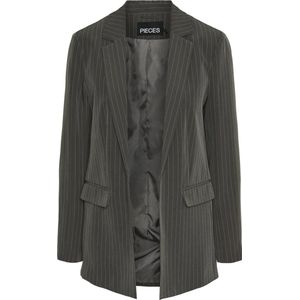 Pieces - Pcbossy Ls Loose Striped Blazer - Magnet/Pinstripe - Dames