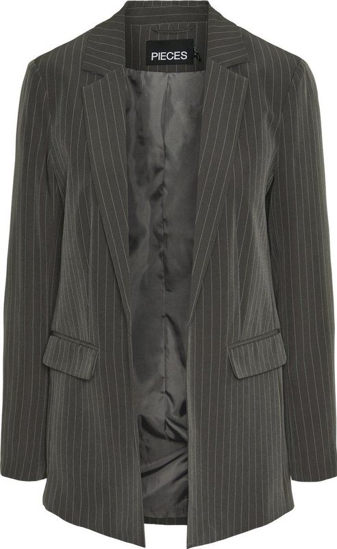 Pieces - Pcbossy Ls Loose Striped Blazer - Magnet/Pinstripe - Dames