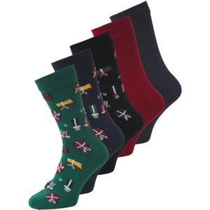 Jack & Jones - Huissokken - Multipack van 5 Paar - Katoen - Zwart