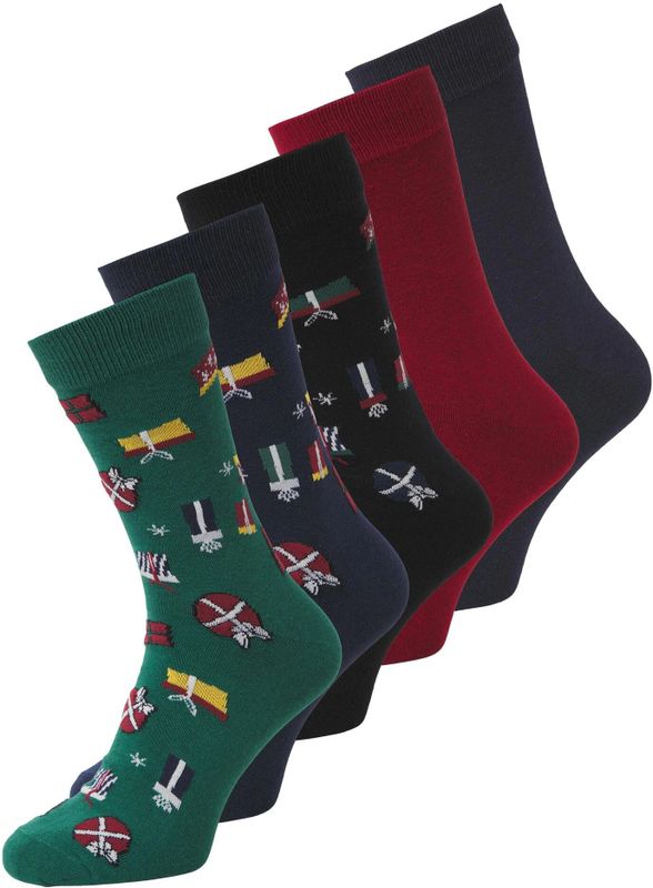 Jack & Jones - Huissokken - Multipack van 5 Paar - Katoen - Zwart