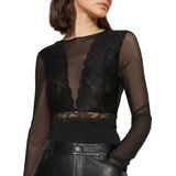 Pieces - Kanten Body - Doorzichtig - 85% Polyamide - 15% Elastaan