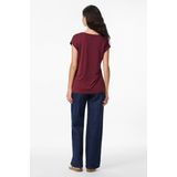 Pieces - T-shirt - Tawny Port - 73% Modal 27% Polyester
