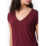 Pieces - T-shirt - Tawny Port - 73% Modal 27% Polyester