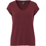 Pieces - T-shirt - Tawny Port - 73% Modal 27% Polyester
