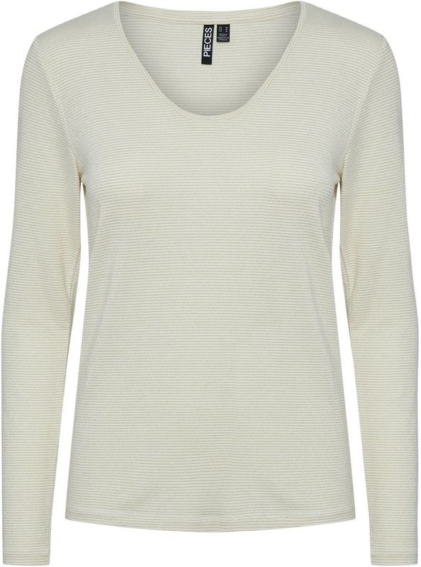 Pieces - Billo - T-shirt - Gestreept - Lurex - Lange Mouwen