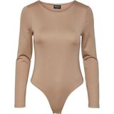 Pieces - PCNEJA - Bodysuit - Zwart - Lange Mouw - Naadloos