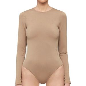 Pieces - PCNEJA - Bodysuit - Zwart - Lange Mouw - Naadloos - Ronde Hals