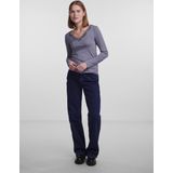 Pieces dames shirt Kant lange mouw - Barbera - Blauw
