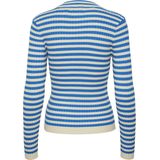 PIECES - Pccrista Ls O-hals - Gebreide Trui - French Blue/Stripes