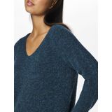 PIECES - Fijn Tricot Trui - Groen - Polyester - Lange Mouwen