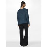 PIECES - Fijn Tricot Trui - Groen - Polyester - Lange Mouwen