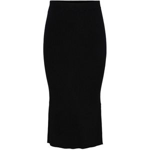 PIECES Pccrista Hw Midi Knit Skirt Noos Bc Rok voor dames, zwart, M