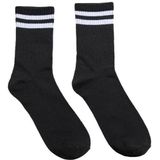 Pieces - DSS17109883 - Dames Sokken - Wit en Zwart - 1-pack - Strepen