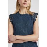 Pieces Top Pcolline Sl Lace Top Noos 17120454 Reflecting Pond Dames