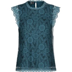 Pieces Top Pcolline Sl Lace Top Noos 17120454 Reflecting Pond Dames