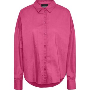 PIECES - Dameshemd - Shocking Pink - Lange Mouwen