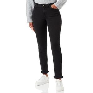 PIECES Pckesia Mw Straight Blc Jeans Noos Cp Damesjeans, zwart.