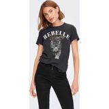 Roxy - IS FLOWING TOP V - T-shirt - Phantom - Korte Mouwen