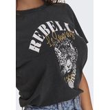 Roxy - IS FLOWING TOP V - T-shirt - Phantom - Korte Mouwen