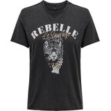 Roxy - IS FLOWING TOP V - T-shirt - Phantom - Korte Mouwen