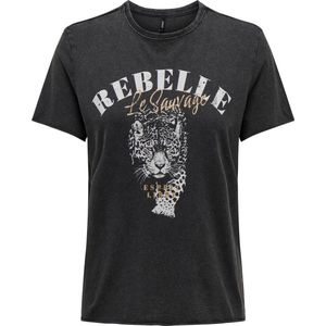 Roxy - IS FLOWING TOP V - T-shirt - Phantom - Korte Mouwen