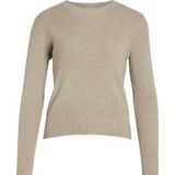 Vila - Vicomfy O-neck Knit Top - Trui - Natural Melange