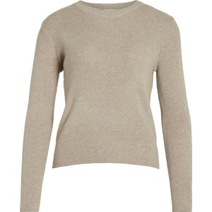 Vila - Vicomfy O-neck Knit Top - Trui - Natural Melange