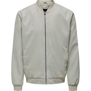 Only & Sons - Blousonjack - Zwart - Bandkraag - Ritssluiting