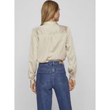 VILA Blouse VIELLETTE van Gerecycled Polyester Champagne