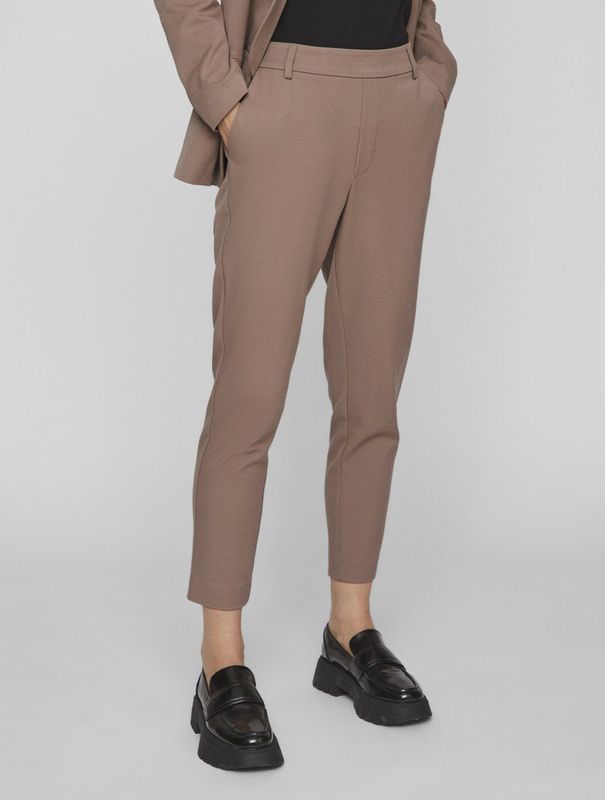 Vila Broek Vivarone Hw Slim Pant - Noos 14087406 Brown Lentil Dames