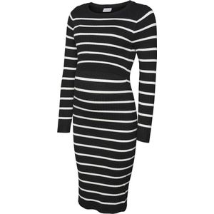 Mamalicious - Voedingsjurk - Gestreept - Ronde Hals - Lange Mouwen