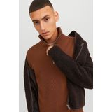 JACK & JONES - Perfect Knit - Schipperstrui - Middenbruin - Katoenmengsel