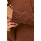 JACK & JONES - Perfect Knit - Schipperstrui - Middenbruin - Katoenmengsel