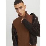 JACK & JONES - Perfect Knit - Schipperstrui - Middenbruin - Katoenmengsel