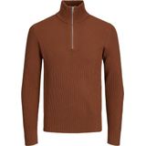 JACK & JONES - Perfect Knit - Schipperstrui - Middenbruin - Katoenmengsel