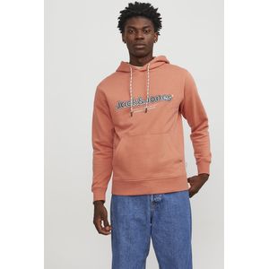 Jack & Jones, Heren, Sweatshirts & Hoodies, Oranje, Maat: S Katoen,