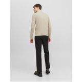 JACK & JONES - Perfect Knit - Schipperstrui - Beige - Katoenmengsel met Opstaande Boord