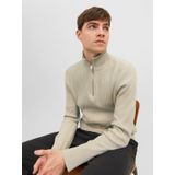 JACK & JONES - Perfect Knit - Schipperstrui - Beige - Katoenmengsel met Opstaande Boord
