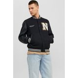 JACK & JONES ORIGINALS Bomberjack JORCOLLEGE met Printopdruk Zwart