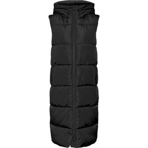 Vest - Gewatteerd - Hoge Hals - Mouwloos - Zwart - 100% Polyester