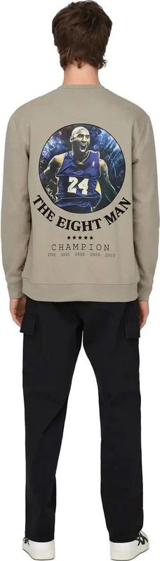 Kobe Bryant Celebrity Crew Neck Vintage Khaki