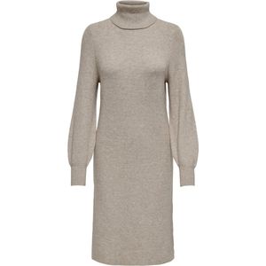 Only Gebreide Jurk - Mocha Meringue - Lange Mouwen - Col
