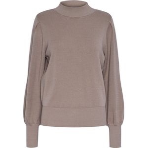 Yas Fonny Trui Met Hoge Hals Beige Vrouw