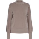 Yas Fonny Trui Met Hoge Hals Beige Vrouw