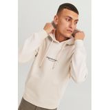 JACK & JONES ORIGINALS - Hoodie - Moonbeam - Printopdruk