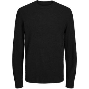 JACK & JONES - Pullover - Zwart - Lambswool Knit Crew Neck Slim Fit