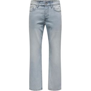 Only & Sons - EDGE - Jeans - Blauw - Regular Fit - 5-pocket-style