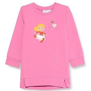 Bestseller A/S NMFLIVA Sweat Tunic Box BRU, Roze Cosmos, 110 cm